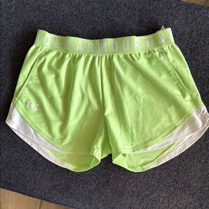 Under Armour Lime Green Running Shorts